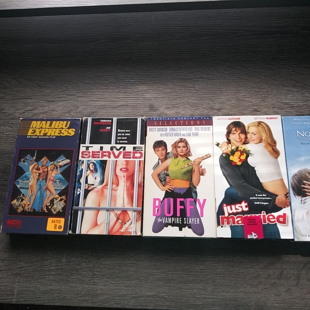 Vintage VHS Movie Lot Malibu Express, Buffy the Vampire Slayer, Just Married +
